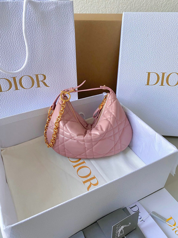 Mini Dior Caro Tulip Bag Pink S5139