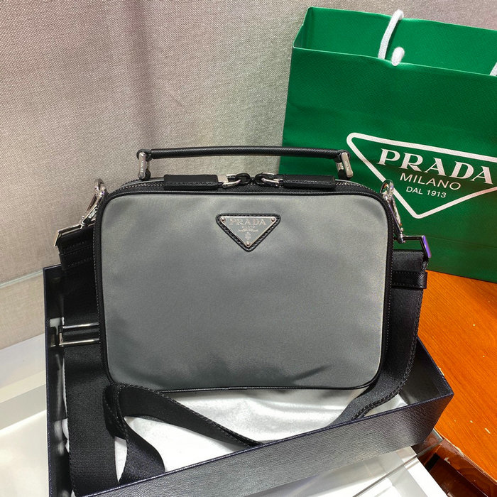 Prada Brique Nylon Bag Grey 2VH069