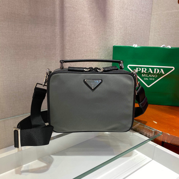 Prada Brique Nylon Bag Grey 2VH069