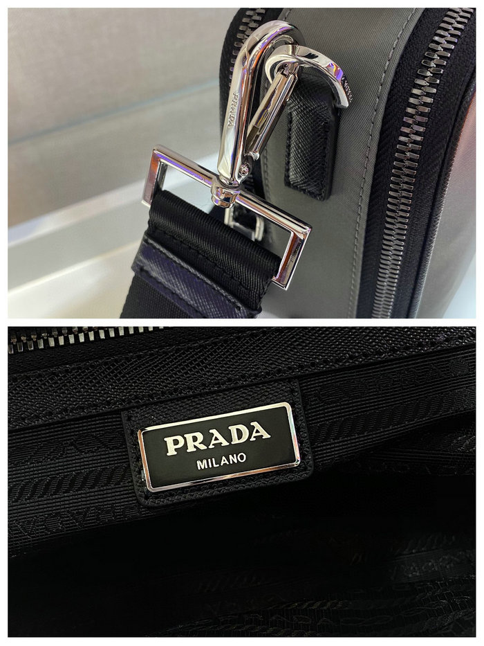 Prada Brique Nylon Bag Grey 2VH069