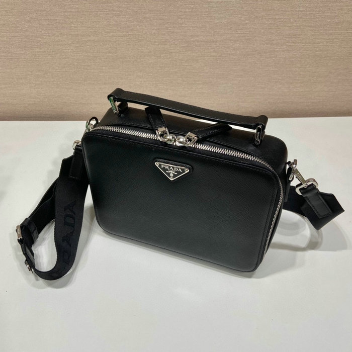 Prada Brique Saffiano leather bag Black 2VH069