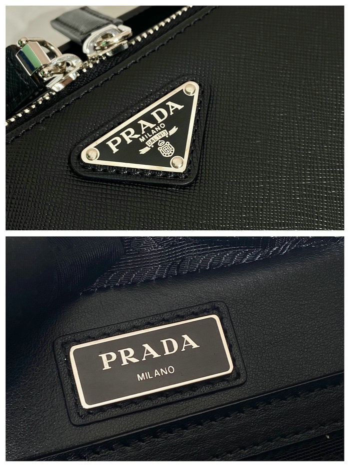 Prada Brique Saffiano leather bag Black 2VH069