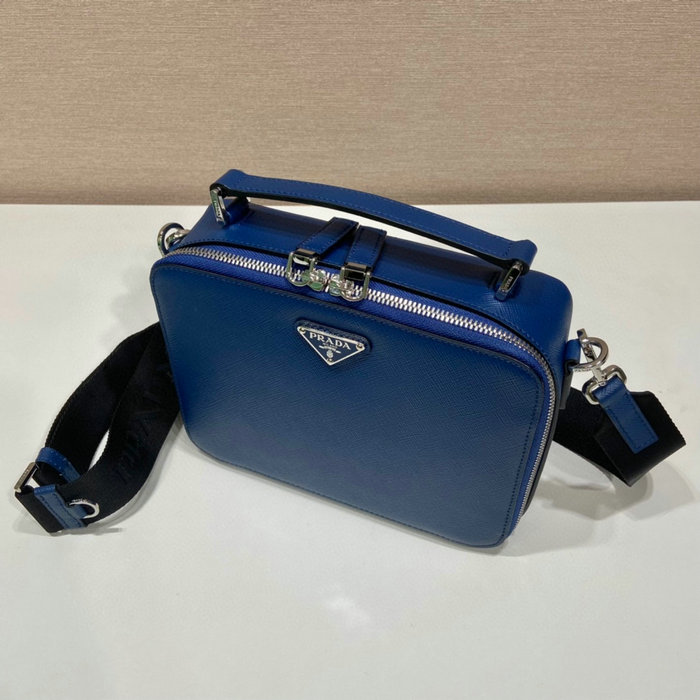 Prada Brique Saffiano leather bag Blue 2VH069