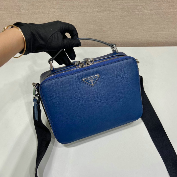 Prada Brique Saffiano leather bag Blue 2VH069