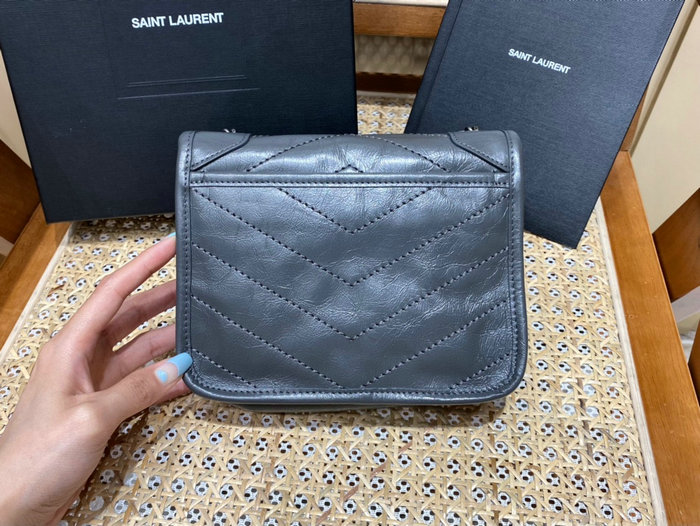 Saint Laurent Niki Chain Wallet Grey 583103