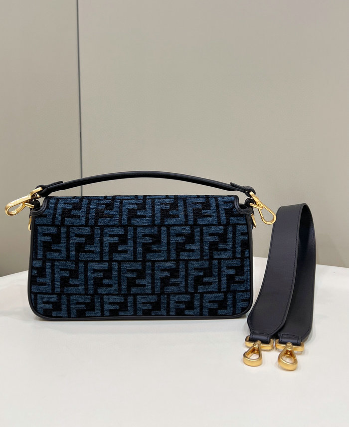 Fendi Baguette tapestry fabric bag Blue F8579