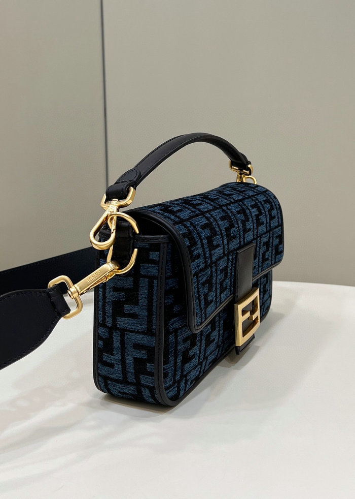 Fendi Baguette tapestry fabric bag Blue F8579