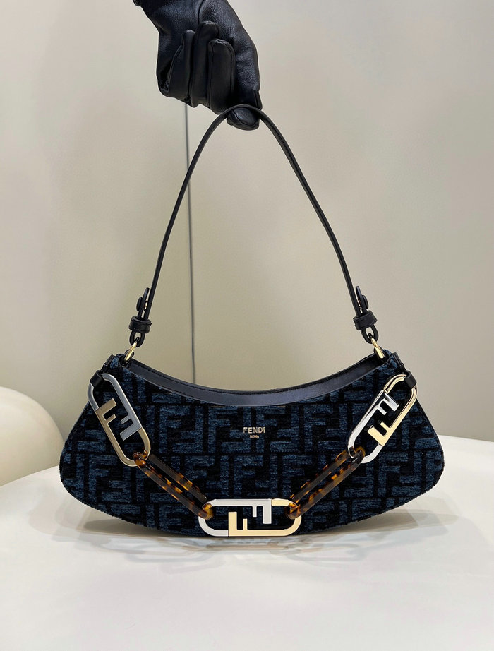 Fendi O'Lock Swing Bag Blue F8573