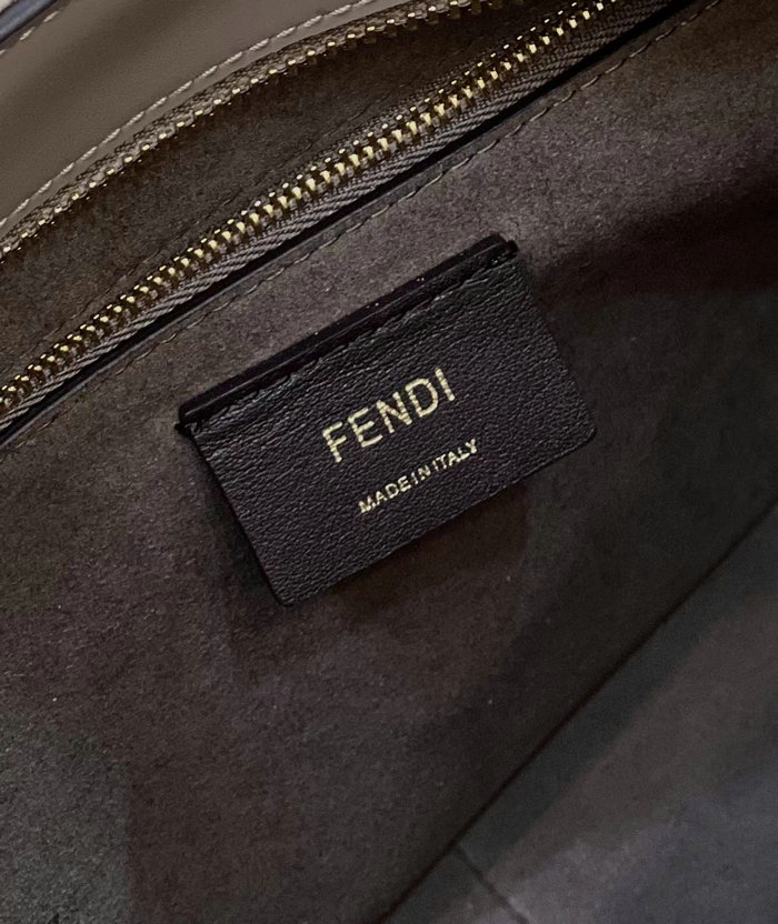 Fendi O'Lock Zip tapestry fabric bag Beige F8580