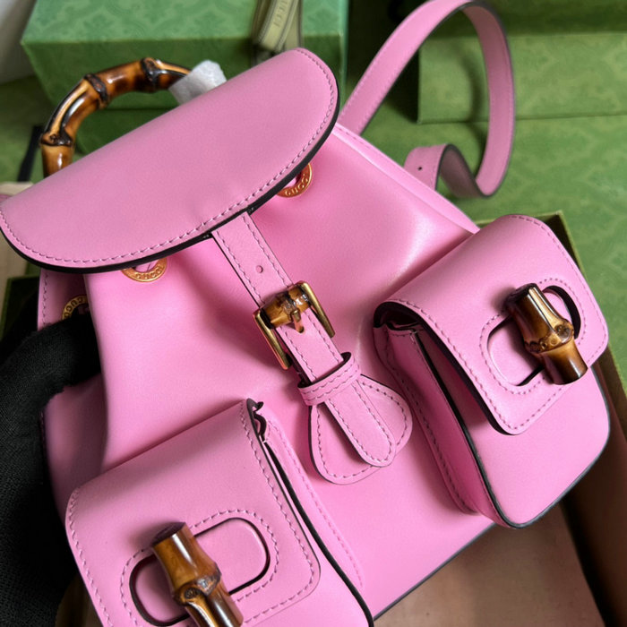 Gucci Bamboo small backpack Pink 702101