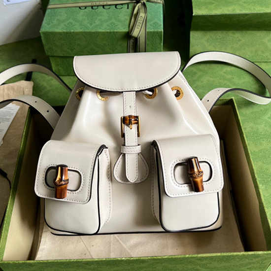 Gucci Bamboo small backpack White 702101