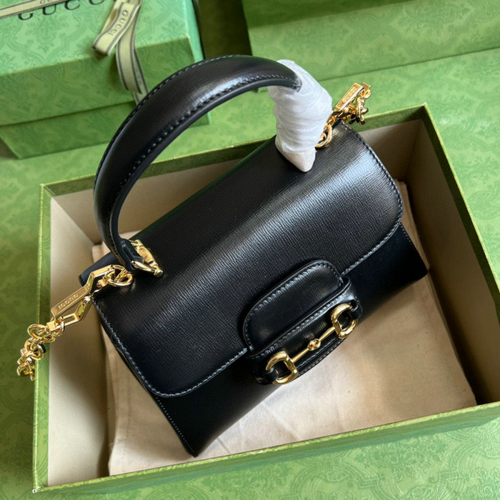 Gucci Horsebit 1955 top handle bag Black 703848
