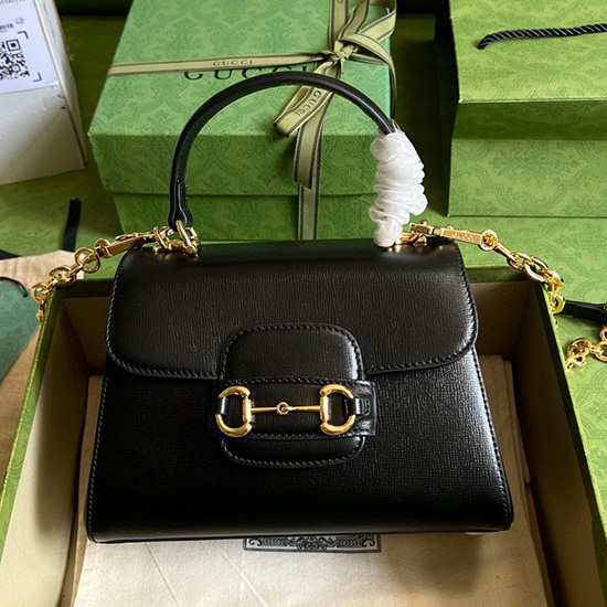 Gucci Horsebit 1955 top handle bag Black 703848