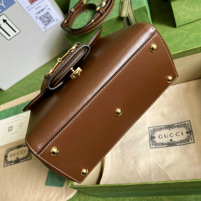 Gucci Horsebit 1955 top handle bag Brown 703848