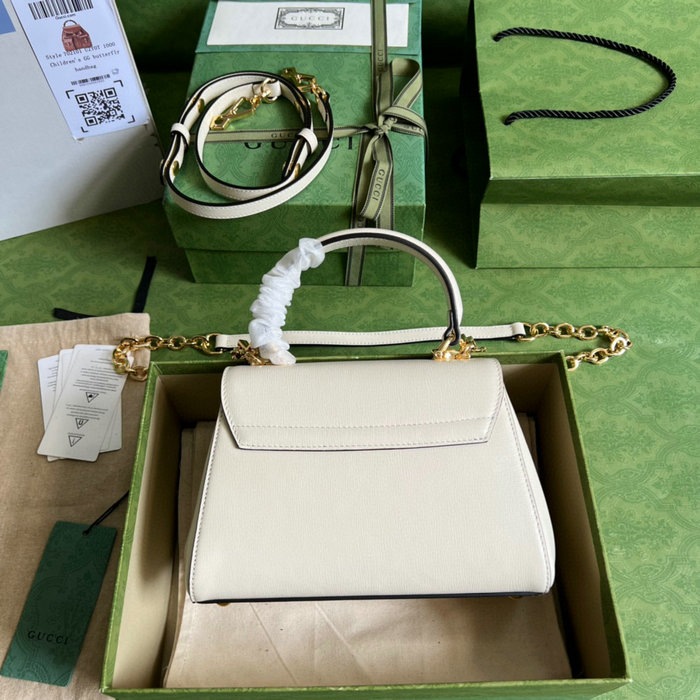 Gucci Horsebit 1955 top handle bag White 703848