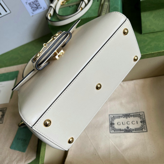 Gucci Horsebit 1955 top handle bag White 703848