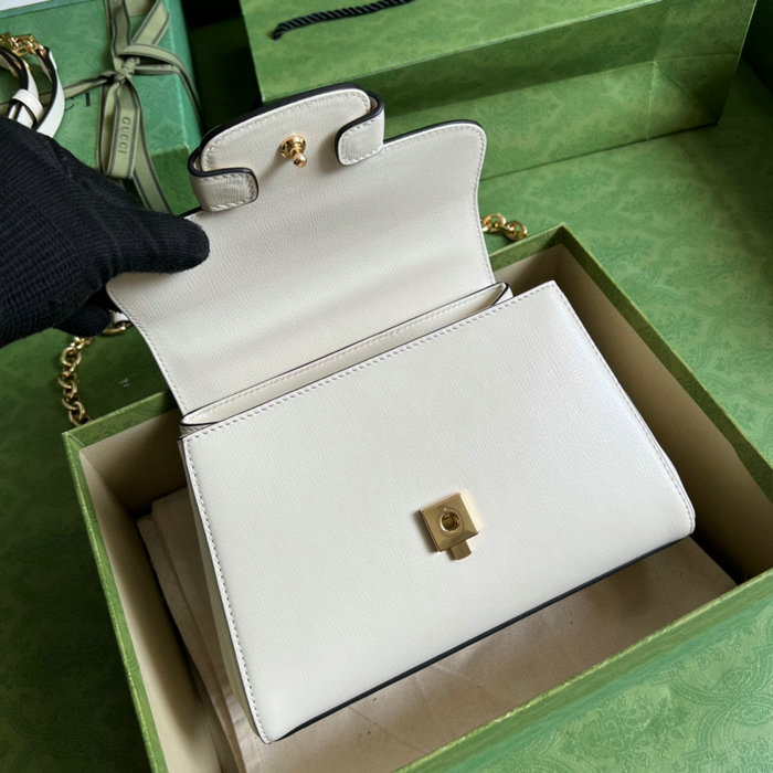 Gucci Horsebit 1955 top handle bag White 703848