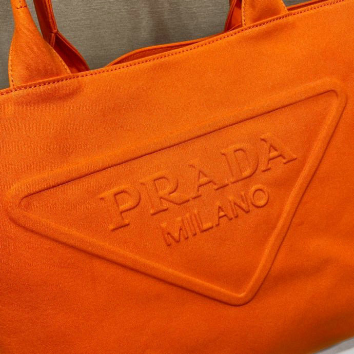 Prada Canvas tote bag Orange 2VG081