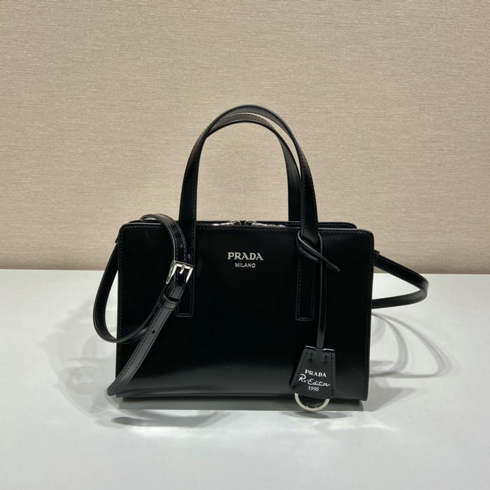 Prada Re-Edition 1995 brushed-leather mini handbag Black 1BA357