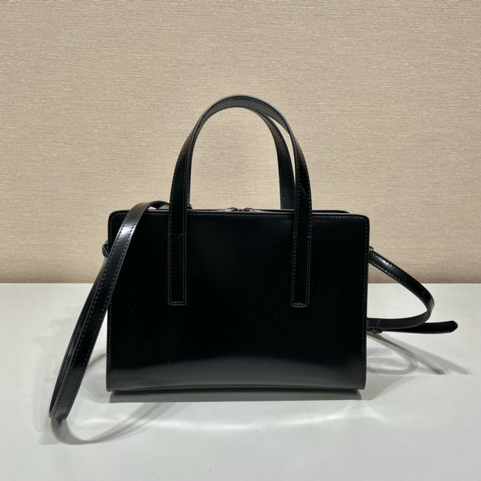 Prada Re-Edition 1995 brushed-leather mini handbag Black 1BA357