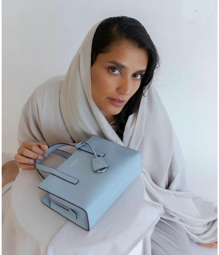 Prada Re-Edition 1995 brushed-leather mini handbag Blue 1BA357