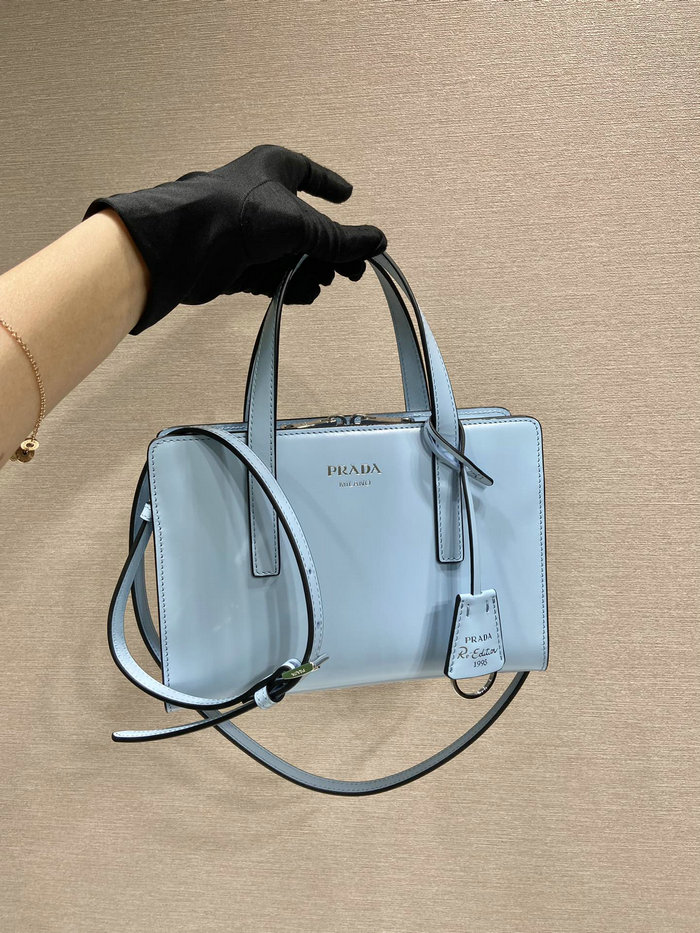 Prada Re-Edition 1995 brushed-leather mini handbag Blue 1BA357