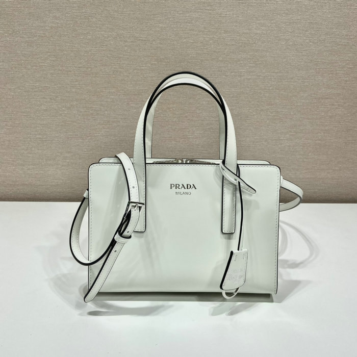 Prada Re-Edition 1995 brushed-leather mini handbag White 1BA357