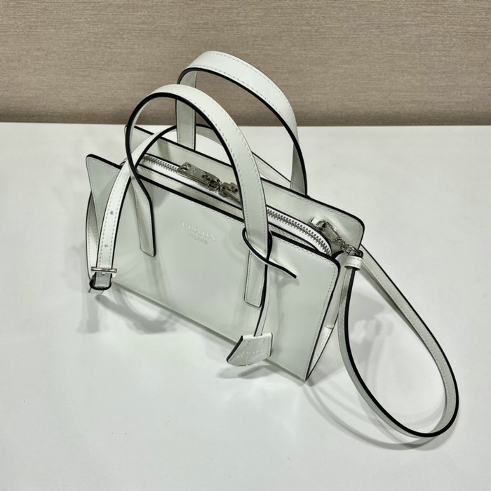 Prada Re-Edition 1995 brushed-leather mini handbag White 1BA357