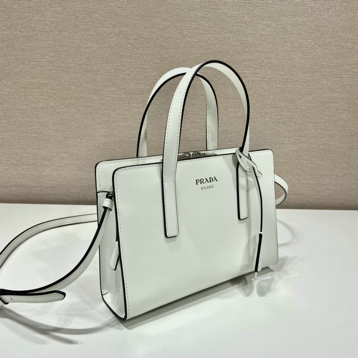 Prada Re-Edition 1995 brushed-leather mini handbag White 1BA357