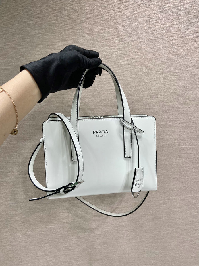 Prada Re-Edition 1995 brushed-leather mini handbag White 1BA357