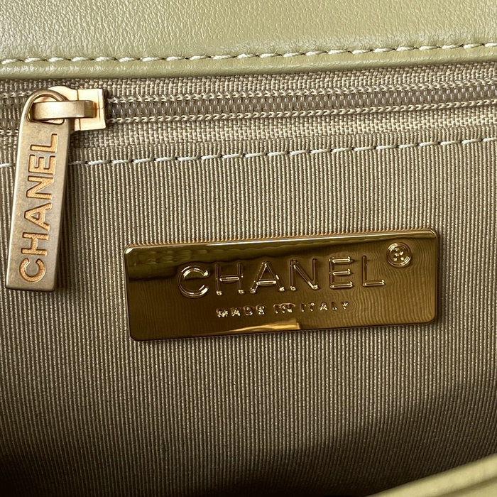 Chanel 19 Lambskin Flap Handbag Lemon AS1160
