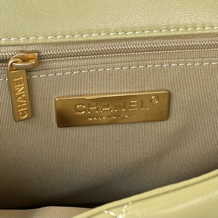 Chanel 19 Lambskin Large Flap Bag Lemon AS1161