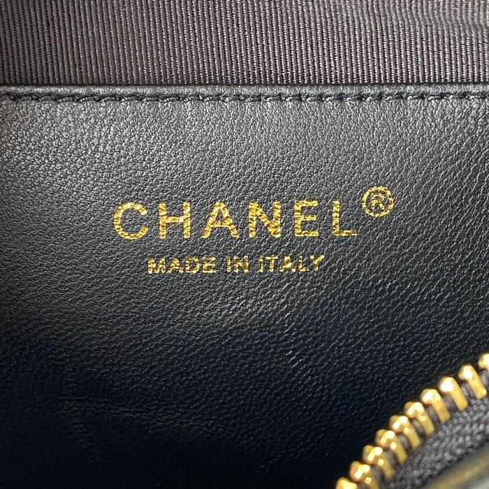 Chanel Lambskin HOBO HANDBAG Black AS3562