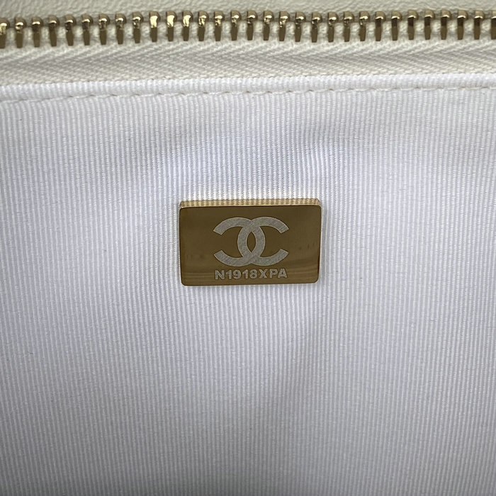 Chanel Lambskin HOBO HANDBAG White AS3631