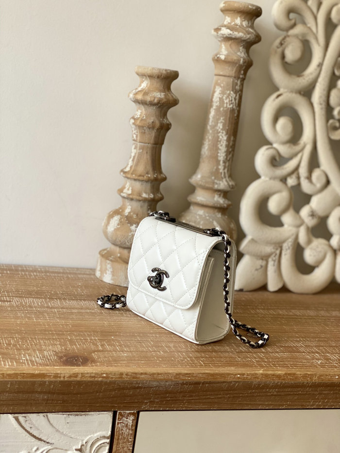 Chanel Lambskin Mini Bag White AP88631