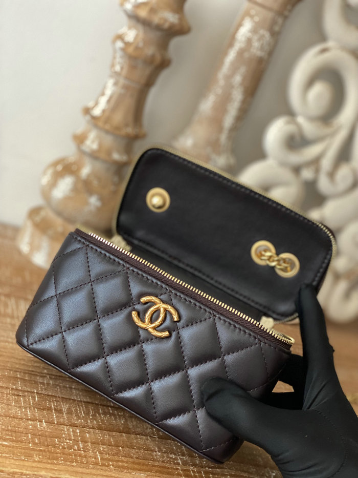Chanel Mini Shoulder Bag Burgundy AS81222