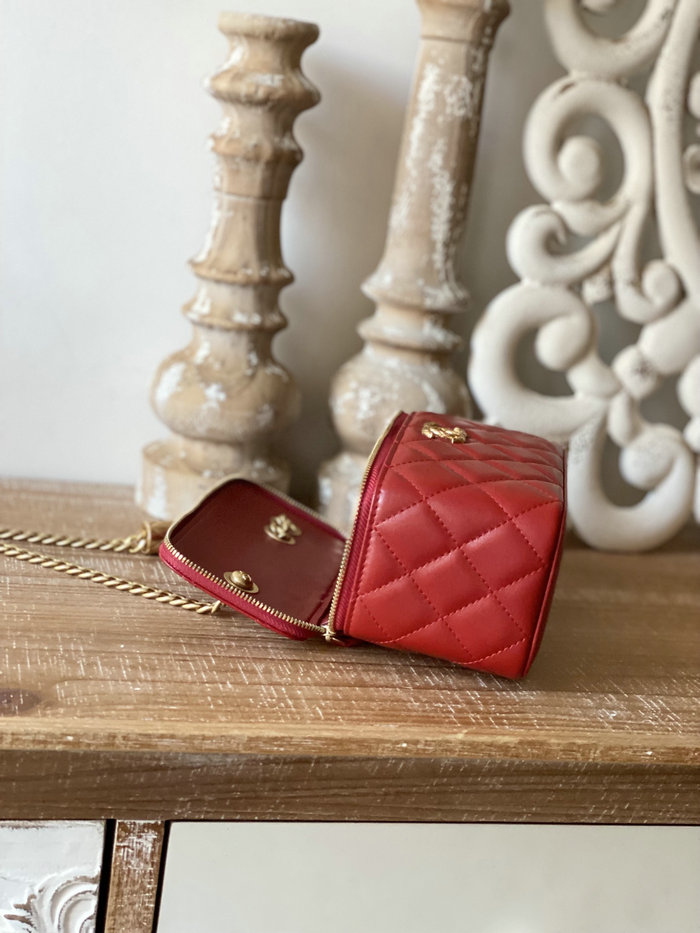 Chanel Mini Shoulder Bag Red AS81222