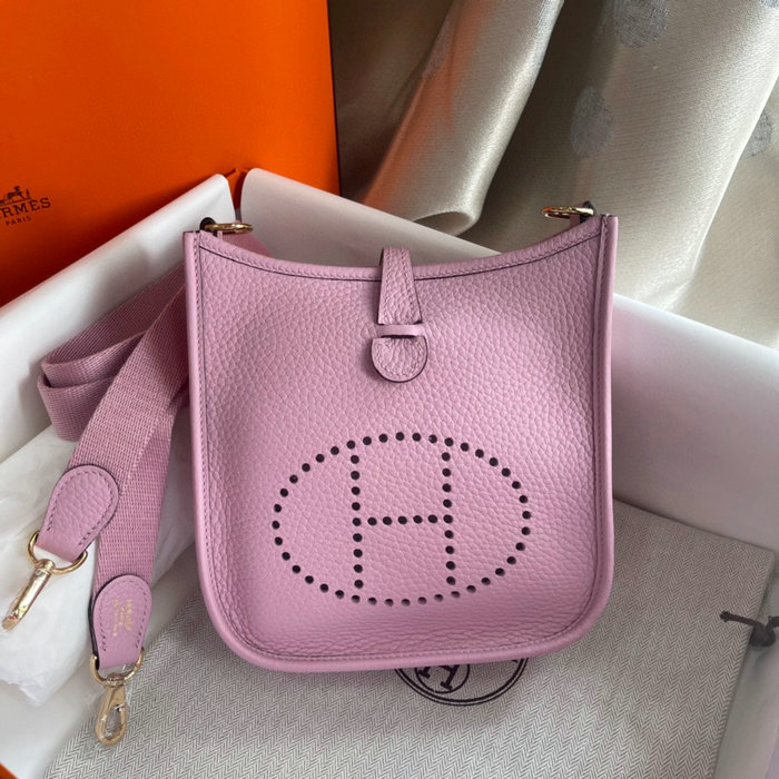 Hermes Mini Evelyne Bag Mauve Sylvestre H05634