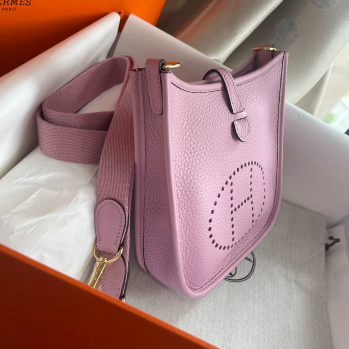 Hermes Mini Evelyne Bag Mauve Sylvestre H05634