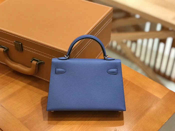 Hermes Mini Kelly II Bag Bleu Agate H82401