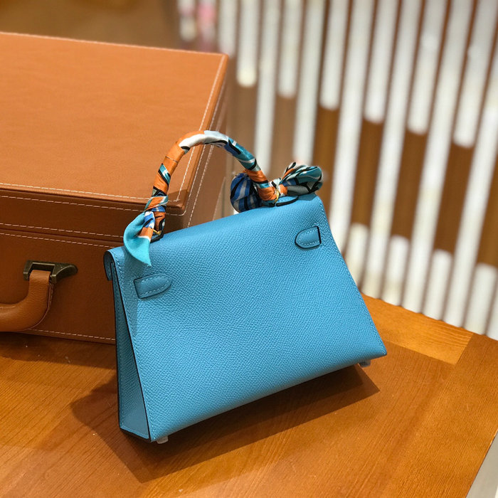 Hermes Mini Kelly II Bag Bleu Du Nord H82401