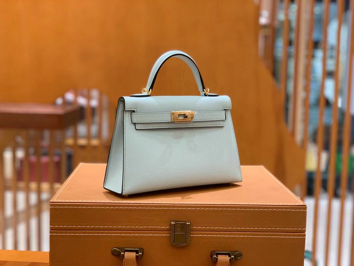 Hermes Mini Kelly II Bag Bleu Zephyr H82401