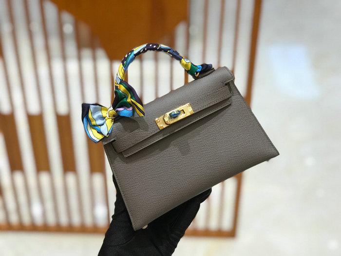 Hermes Mini Kelly II Bag Etain H82401