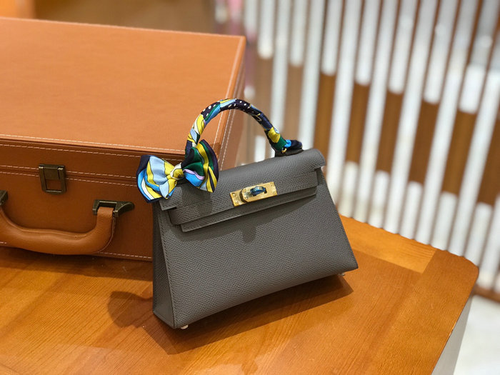 Hermes Mini Kelly II Bag Etain H82401