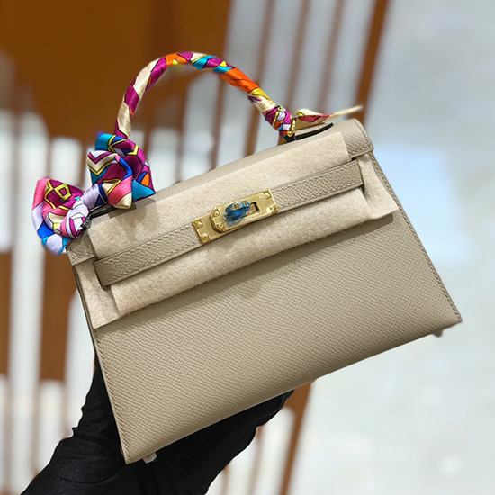 Hermes Mini Kelly II Bag Gris Tourterelle H82401