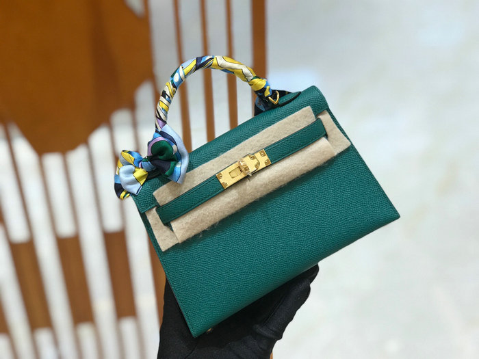 Hermes Mini Kelly II Bag Malachite H82401