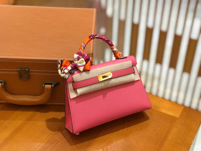 Hermes Mini Kelly II Bag Rose eLipstick H82401