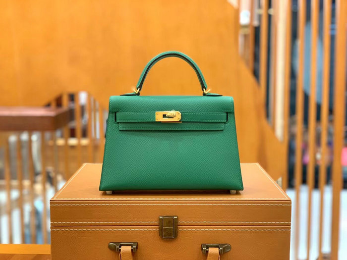 Hermes Mini Kelly II Bag Vert Vertigo H82401