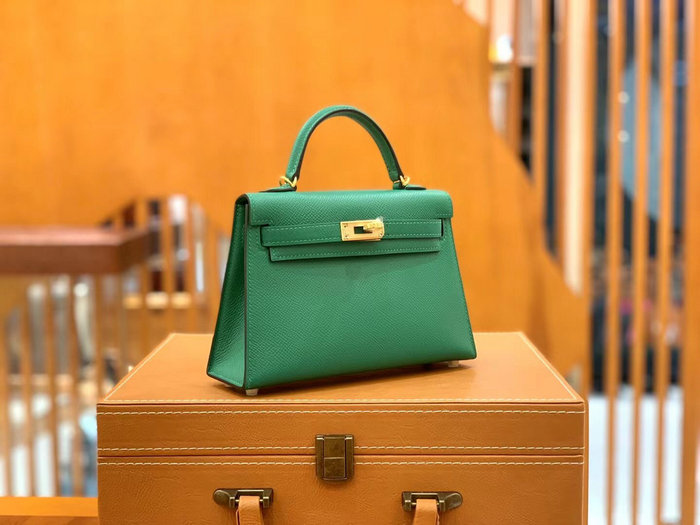 Hermes Mini Kelly II Bag Vert Vertigo H82401