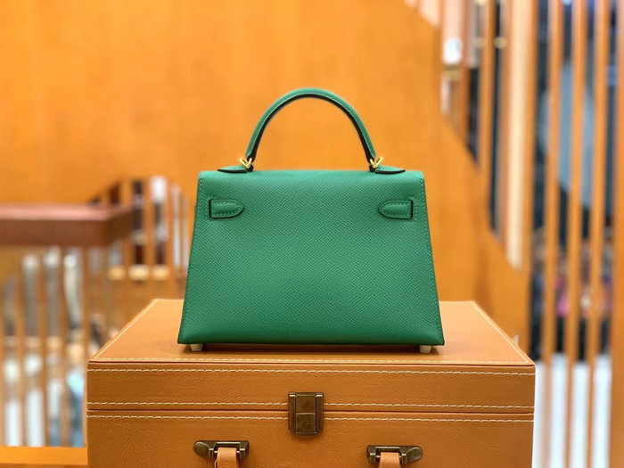 Hermes Mini Kelly II Bag Vert Vertigo H82401